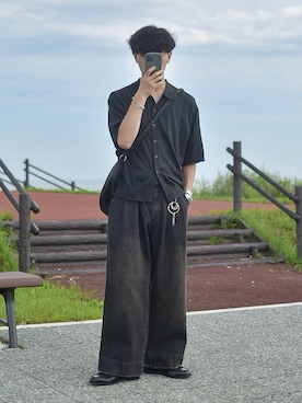 「アイテム（バングル/リストバンド）」を使った、たいがさん（メンズ・172cm）の夏コーディネート