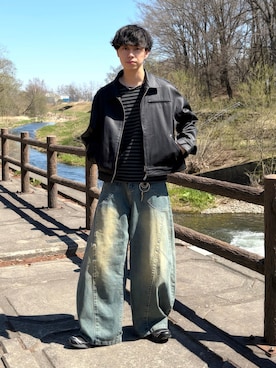 「SALOMON（サロモン）のアイテム」を使った、たいがさん（メンズ・172cm）の春コーディネート