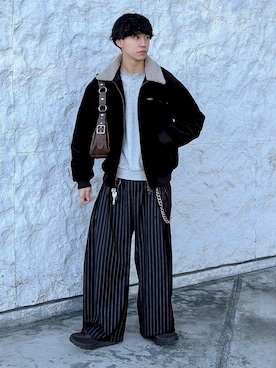 「HOKA（ホカ）のアイテム」を使った、たいがさん（メンズ・172cm）の冬コーディネート