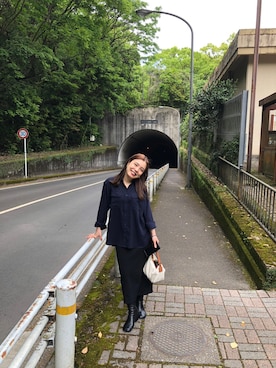 「STUDIOUS（ステュディオス）のアイテム（ブーツ）」を使った、yukaさん（レディース・155cm）の春コーディネート