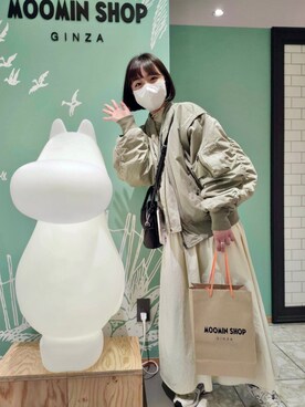 「Kastane（カスタネ）のアイテム（ブルゾン）」を使った、Pennysquareさん（レディース・153cm）の春コーディネート