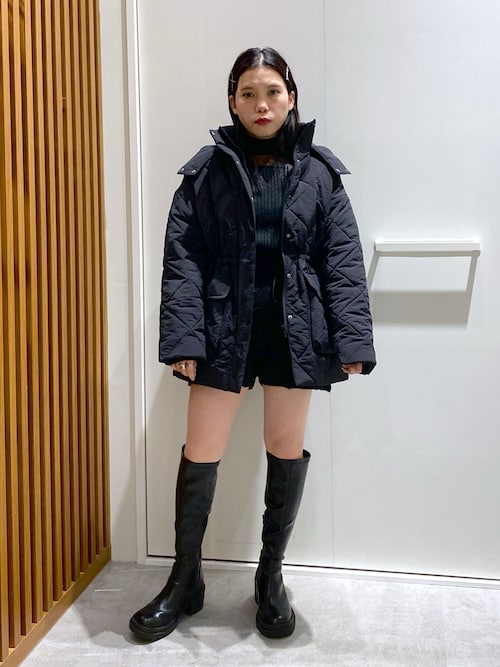 FREE'SMART ���ׂ̃L���[�Y���[��riho����̃_�E���W���P�b�g/�R�[�g�u���E�G�X�g�h���X�g���ȃL���e�B���O�R�[�g�iFREE'S MART�b�t���[�Y�}�[�g�j�v���g�����R�[�f�B�l�[�g