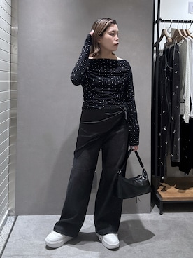 「FREE'S MART（フリーズマート）のアイテム（パンツ）」を使った、rihoさん（レディース・153cm）の秋コーディネート