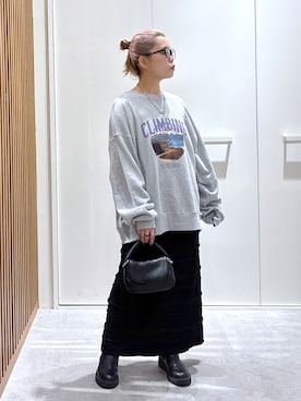 「アイテム（スウェット）」を使った、rihoさん（レディース・153cm・20代）の秋コーディネート