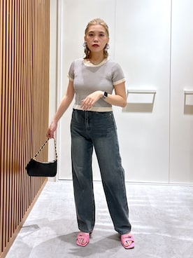 「韓国コーデ」｜「アイテム（サンダル）」を使った、rihoさん（レディース・153cm）の夏コーディネート