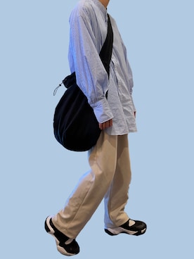 「スウェットギャザーパンツ」｜_nayuuuuさん（レディース・158cm）の春コーディネート