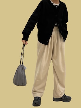 「スウェットギャザーパンツ」｜_nayuuuuさん（レディース・158cm）の秋コーディネート