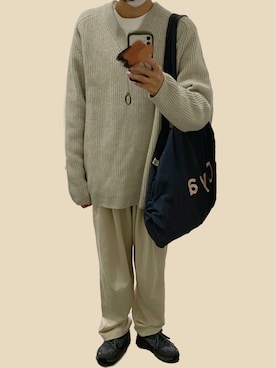 「スウェットギャザーパンツ」｜_nayuuuuさん（レディース・158cm）の秋コーディネート