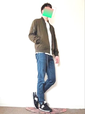 「ごきげんウィーク」｜「アイテム（MA-1）」を使った、たくちゃんさん（メンズ・176cm）の春コーディネート