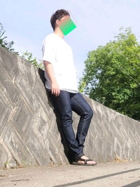 「B:MING by BEAMS（ビーミングバイビームス）のB:MING by BEAMS / ワッフル ワイドタンクトップ（タンクトップ、グレー系）」を使った、たくちゃんさん（メンズ・176cm）の夏コーディネート