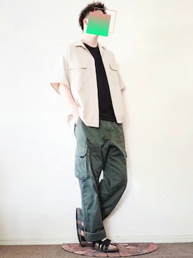「BEAUTY&YOUTH UNITED ARROWS（ビューティーアンドユースユナイテッドアローズ）の【WEB限定】 ＜info. BEAUTY&YOUTH＞ ユルテロ CPO シャツ（シャツ/ブラウス、ベージュ系）」を使った、たくちゃんさん（メンズ・176cm）の春コーディネート