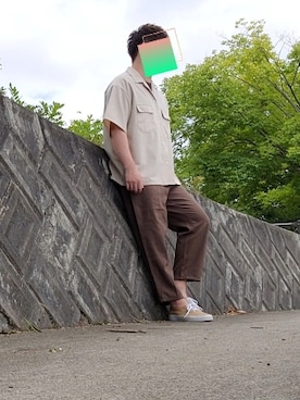 「BEAUTY&YOUTH UNITED ARROWS（ビューティーアンドユースユナイテッドアローズ）の【WEB限定】 ＜info. BEAUTY&YOUTH＞ ユルテロ CPO シャツ（シャツ/ブラウス、ベージュ系）」を使った、たくちゃんさん（メンズ・176cm）の秋コーディネート