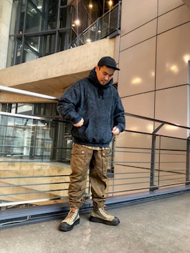 「DIESEL（ディーゼル）のアイテム（ブーツ）」を使った、83さん（メンズ・171cm）の秋コーディネート