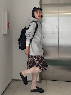 「アイテム（バックパック/リュック）」を使った、おねさん（レディース・167cm・30代）の冬コーディネート