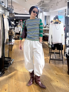 「eL（エル）のアイテム」を使った、おねさん（レディース・167cm）の夏コーディネート