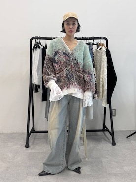 「アイテム（キャップ）」を使った、おねさん（レディース・167cm）の秋コーディネート