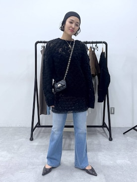 「アイテム（ヘアバンド）」を使った、おねさん（レディース・167cm）の秋コーディネート