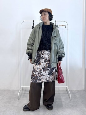「アイテム（ハンチング/ベレー帽）」を使った、おねさん（レディース・167cm・30代）の秋コーディネート