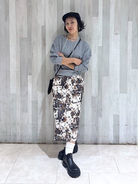 「アイテム（ハンチング/ベレー帽）」を使った、おねさん（レディース・167cm・30代）の秋コーディネート
