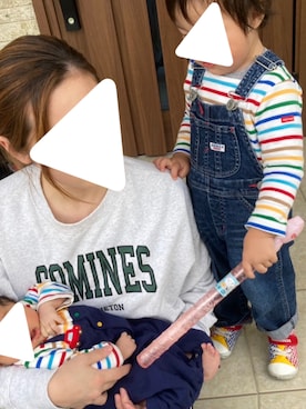 「アイテム（ロンパース）」を使った、あおまるさん（キッズ・80cm）の秋コーディネート