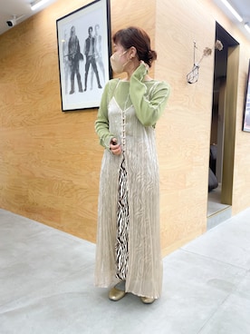 「BEAMS（ビームス）のアイテム（ワンピース/ドレス）」を使った、ayameさん（レディース・156cm）の夏コーディネート