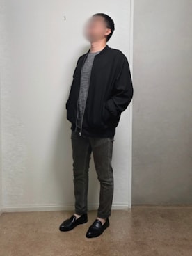 「アイテム（MA-1）」を使った、mirrormanさん（メンズ・172cm・40代）の秋コーディネート