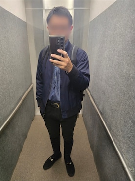 「アイテム（MA-1）」を使った、mirrormanさん（メンズ・172cm）の秋コーディネート