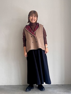 「アイテム（ジャンパースカート）」を使った、soulberryさん（レディース・158cm）の冬コーディネート