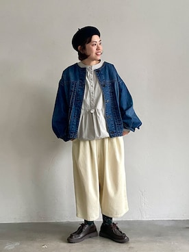 「秋服コーデ」｜「アイテム（デニムジャケット）」を使った、soulberryさん（レディース・156cm）の秋コーディネート