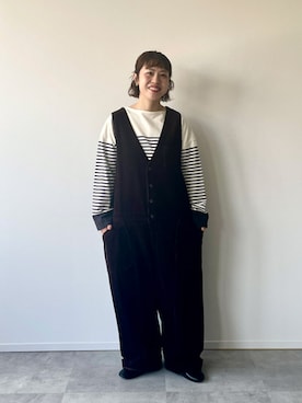 「アイテム（サロペット/オーバーオール）」を使った、soulberryさん（レディース・156cm）の秋コーディネート