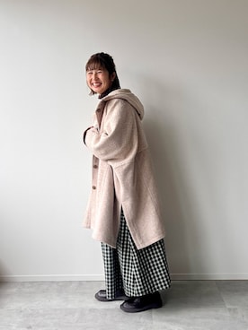 「アイテム（ポンチョ）」を使った、soulberryさん（レディース・158cm）の冬コーディネート