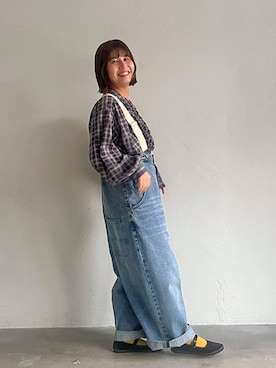 「アイテム（サロペット/オーバーオール）」を使った、soulberryさん（レディース・158cm）の秋コーディネート