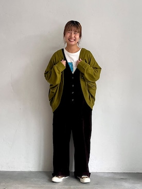 「アイテム（オールインワン・サロペット）」を使った、soulberryさん（レディース・158cm）の秋コーディネート