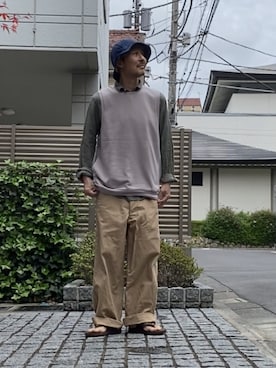 「FOB FACTORY（エフオービーファクトリー）のアイテム（帽子）」を使った、spinnerbait001さん（メンズ・165cm）の春コーディネート