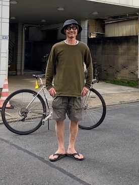 「FOB FACTORY（エフオービーファクトリー）のアイテム（帽子）」を使った、spinnerbait001さん（メンズ・165cm）の春コーディネート