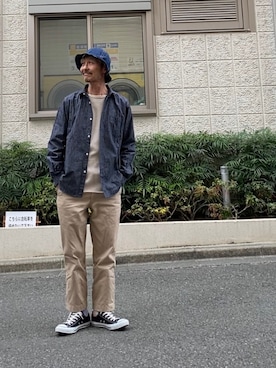 「FOB FACTORY（エフオービーファクトリー）のアイテム（帽子）」を使った、spinnerbait001さん（メンズ・165cm）の冬コーディネート