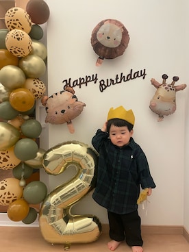 「アイテム（インテリア）」を使った、Nuts.22さん（キッズ・80cm）の秋コーディネート