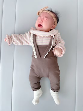 「アイテム（ヘアアクセサリー）」を使った、Nuts.22さん（キッズ・80cm）の秋コーディネート