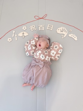 「アイテム（和装小物）」を使った、Nuts.22さん（キッズ・80cm）の冬コーディネート