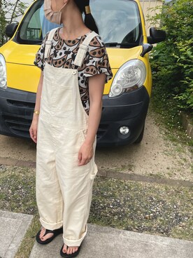 「PAR ICI（パーリッシィ）のアイテム（サロペット/オーバーオール）」を使った、さにさん（レディース・150cm）の春コーディネート