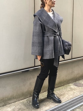 「quaranciel（カランシエル）のアイテム（その他アウター）」を使った、furukimiさん（レディース・158cm）の秋コーディネート