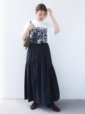 「SHIPS（シップス）のアイテム（スカート）」を使った、Arakawaさん（レディース・156cm）の夏コーディネート