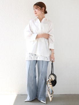 「SHIPS（シップス）のアイテム」を使った、Arakawaさん（レディース・156cm）の夏コーディネート