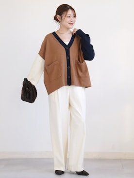 「SHIPS（シップス）のアイテム（その他パンツ）」を使った、Arakawaさん（レディース・156cm）の秋コーディネート
