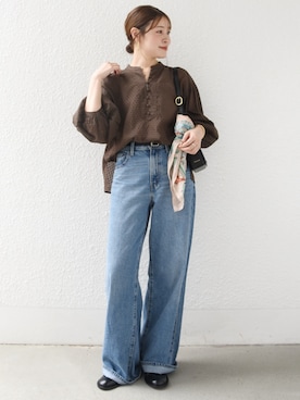 「Levi's（リーバイス）のアイテム（パンツ）」を使った、Arakawaさん（レディース・156cm）の夏コーディネート