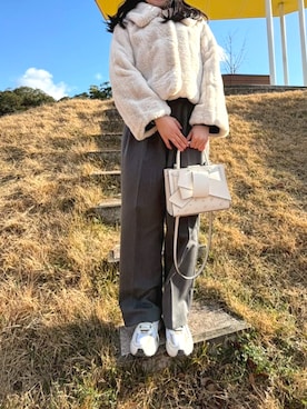 「FRAY I.D（フレイアイディー）のアイテム」を使った、りんこさん（レディース・165cm）の冬コーディネート