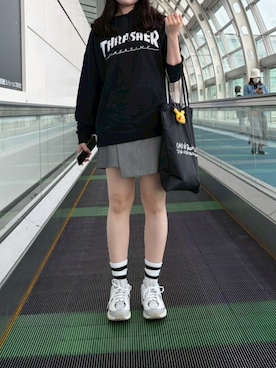 「SNIDEL（スナイデル）のアイテム（パンツ）」を使った、りんこさん（レディース・165cm）の春コーディネート