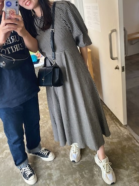 「アイテム（ワンピース/ドレス）」を使った、りんこさん（レディース・165cm）の秋コーディネート