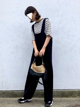「JOURNAL STANDARD relume（ジャーナルスタンダード　レリューム）のアイテム（オールインワン・サロペット）」を使った、n*さん（レディース・162cm）の夏コーディネート