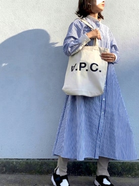 「JOURNAL STANDARD relume（ジャーナルスタンダード　レリューム）のアイテム（シャツワンピース）」を使った、n*さん（レディース・162cm）の夏コーディネート